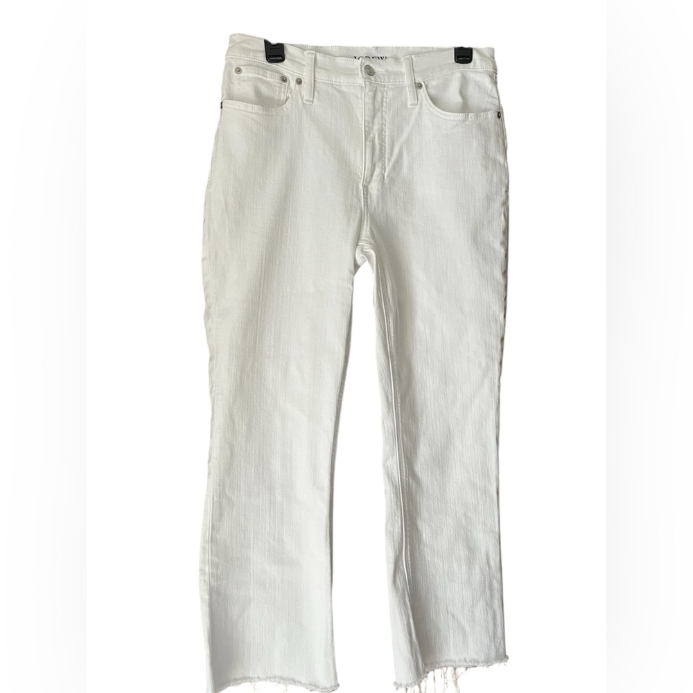 J.Crew 9” Demi Boot Crop White Denim - Picture 4 of 6